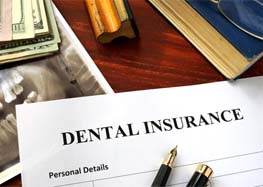 dental insurance form on table