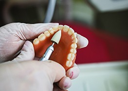 technician crafting dentures 