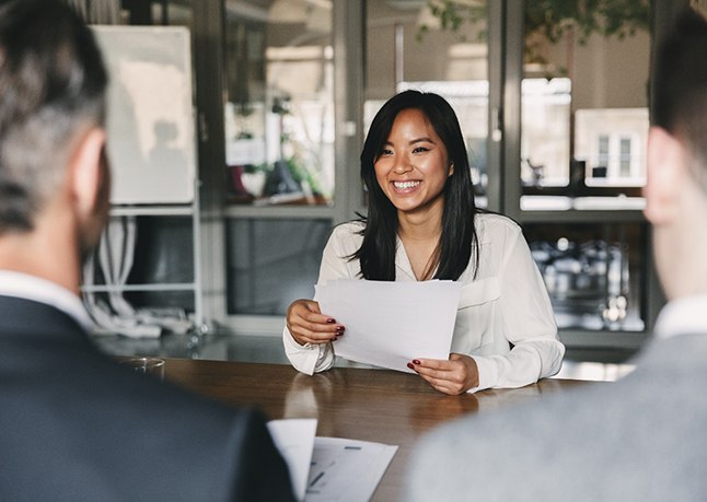 a person interviewing for a job