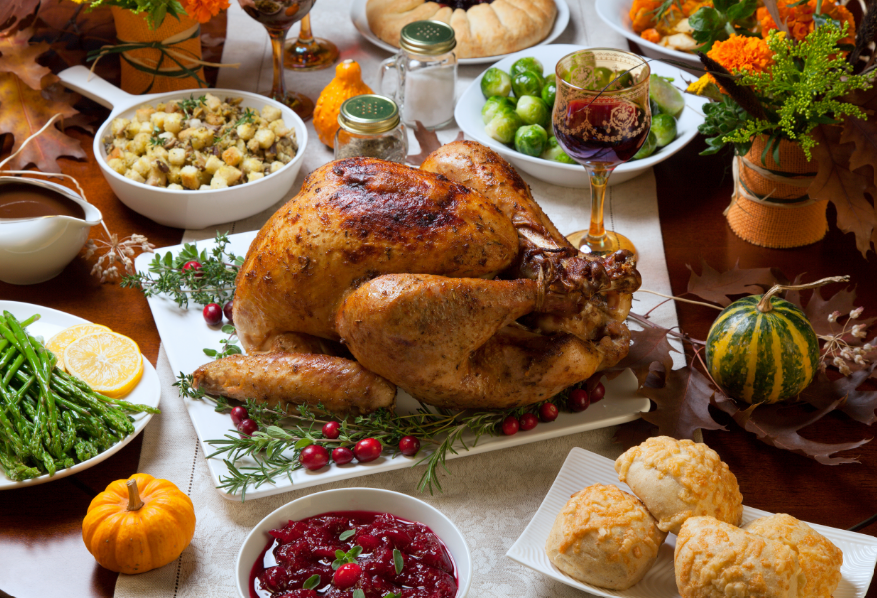 Thanksgiving dinner meal